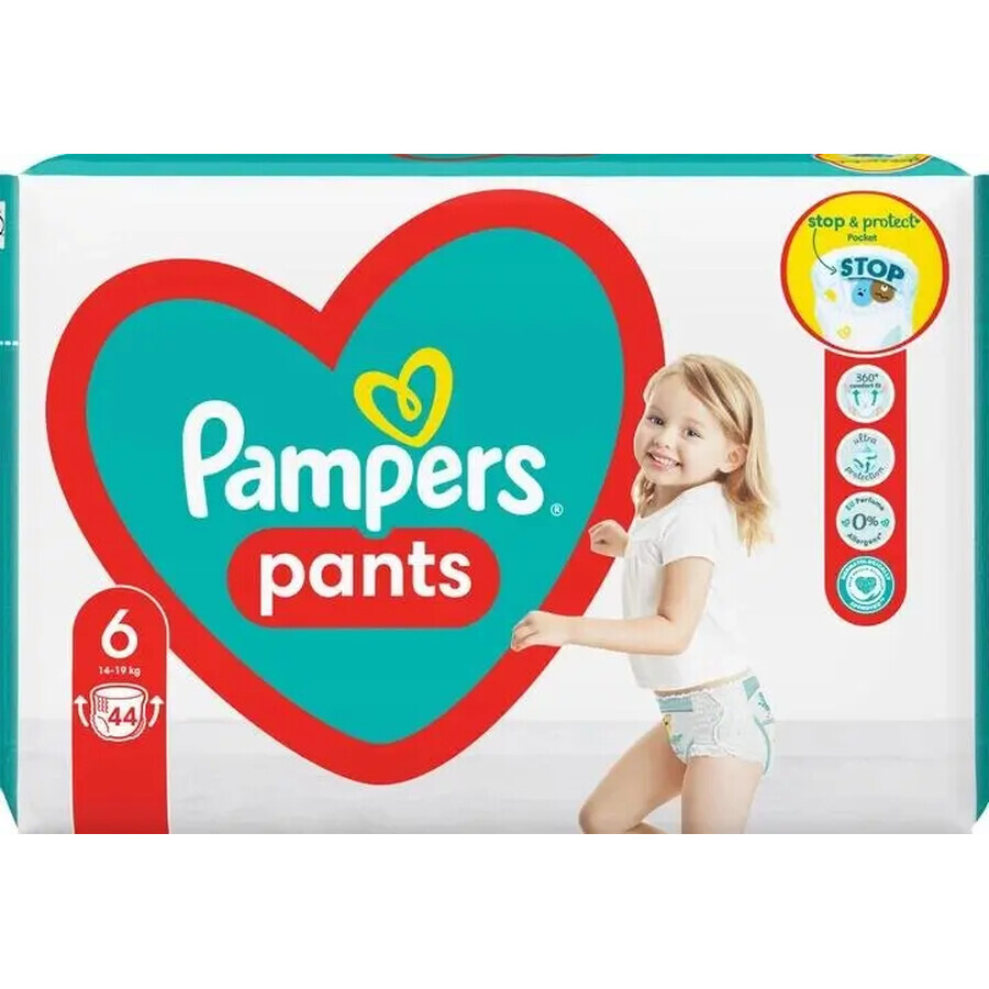 Трусики-подгузники Pampers Pants 6 (14-19 кг) 44 шт: цены и характеристики