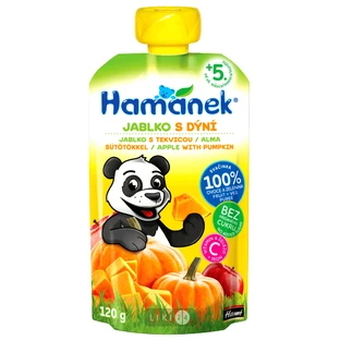 Пюре Hamanek Pouch Яблуко і гарбуз, 120 г