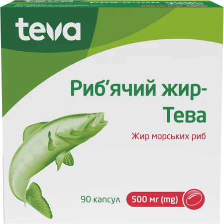 Риб'ячий жир-Тева капсули, 500 мг №90: ціни та характеристики