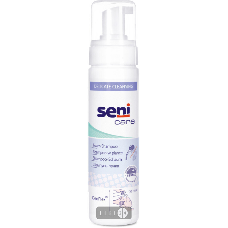 Шампунь Seni Care для миття волосся без води, 200 мл: ціни та характеристики