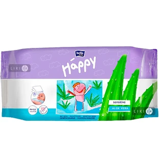 Влажные салфетки Bella Baby Happy Sensitive Aloe Vera 112 шт