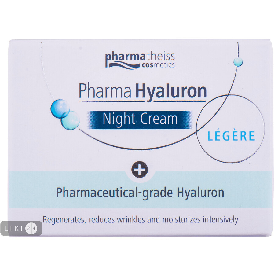 Крем для обличчя Pharma Hyaluron Нічний догляд, 50 мл скляна банка: ціни та характеристики