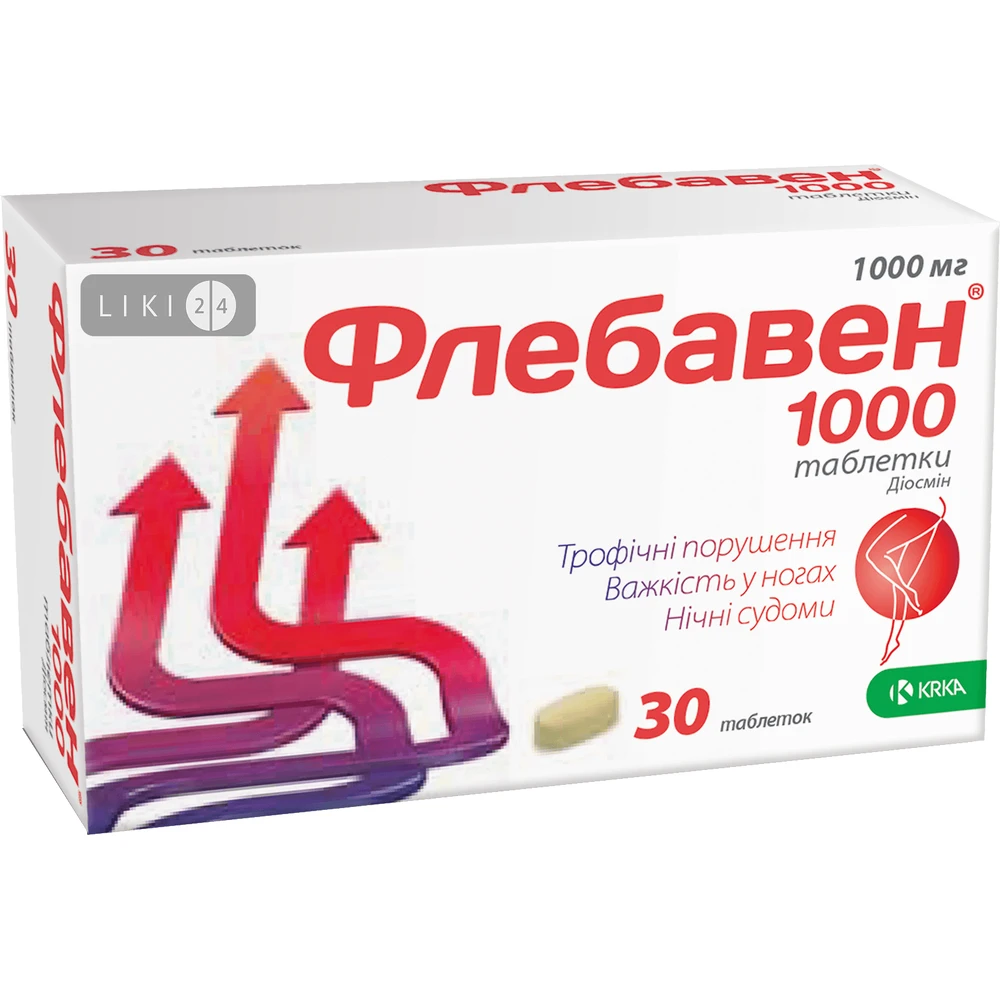 Флебавен 1000 мг табл. блистер №30: цены и характеристики