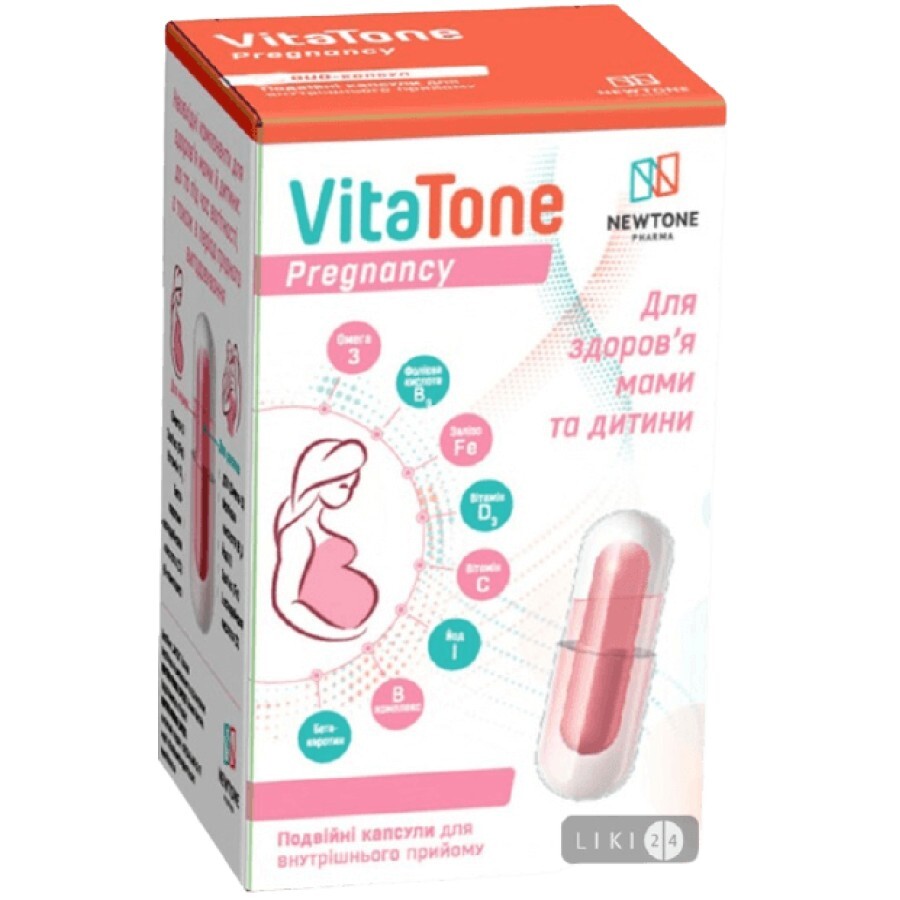Капсулы VitaTone Pregnancy двойные DUO, №30: цены и характеристики