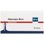 Абіратерон-Віста табл. в/о 250 мг №120: ціни та характеристики