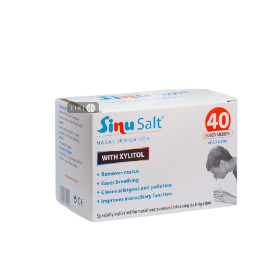 Средство для промывания носа Sinusalt коробка, с 40 пак: цены и характеристики
