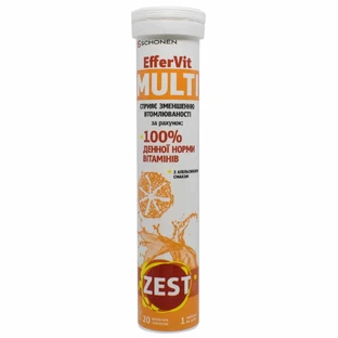 Вітаміни Zest EfferVit Multi таблетки шипучі 20 шт