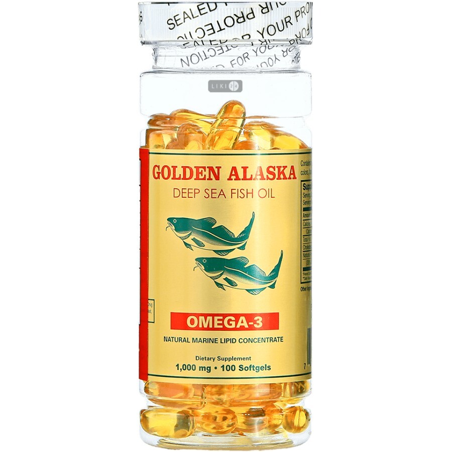 Nu-Health Golden Alaska Omega-3 Deep Sea Fish Oil капсулы, 1000 мг №100: цены и характеристики