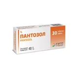 Пантозол таблетки, в/о, киш./розч. по 40 мг №30 (10х3)