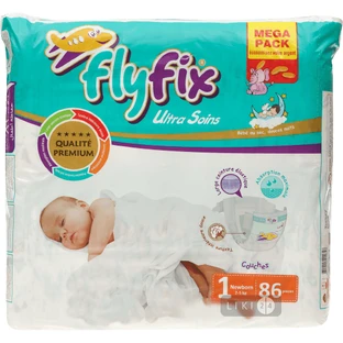 Подгузники детские Fly Fix 1 2-5 кг 86 шт