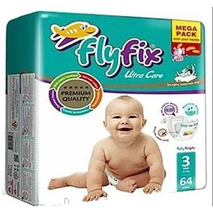 Подгузники детские Fly Fix 3 Midi 4-9 кг 64 шт