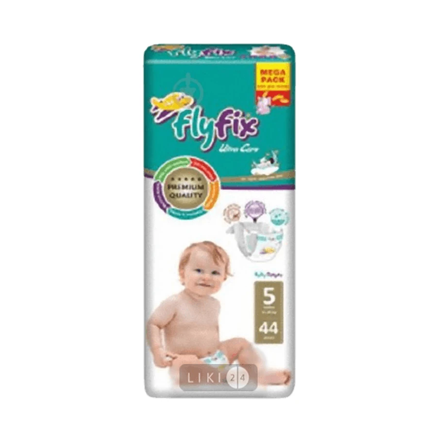 Підгузки дитячі Fly Fix 5 11-25 кг 44 шт: ціни та характеристики