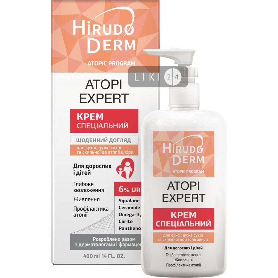 Крем Біокон Hirudo Derm Atopic Program Аtopi Expert 400 мл: ціни та характеристики
