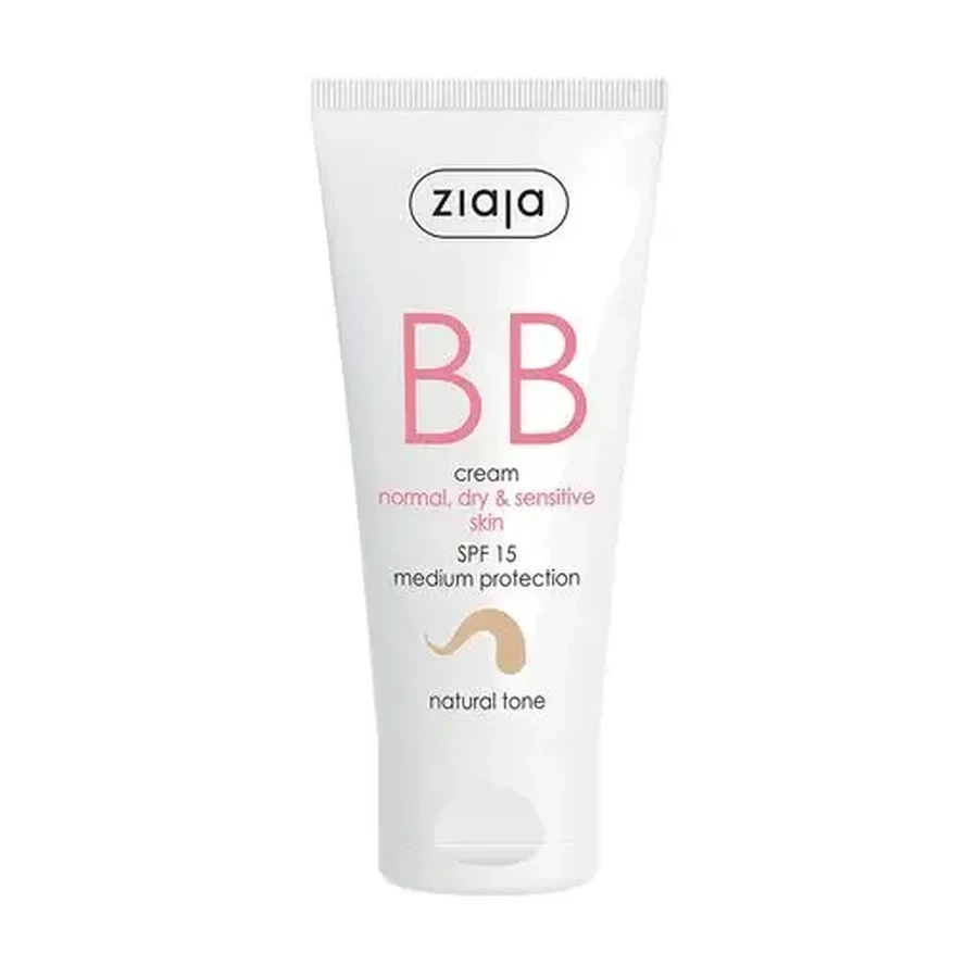 ВВ Крем для обличчя Ziaja SPF15 для нормальної та сухої шкіри натуральний відтінок, 50 мл: ціни та характеристики