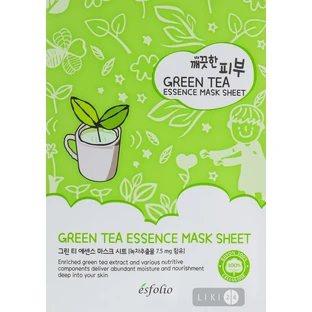 Тканинна маска Esfolio Pure Skin c зеленим чаєм, 25 мл