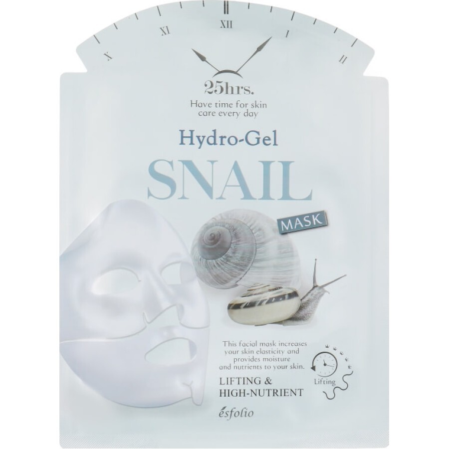 Гідрогелева маска для обличчя Esfolio Hydrogel Snail Mask з екстрактом слизу равлика, 28 г: ціни та характеристики