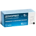Донорміл табл. шип. 15 мг туба №10