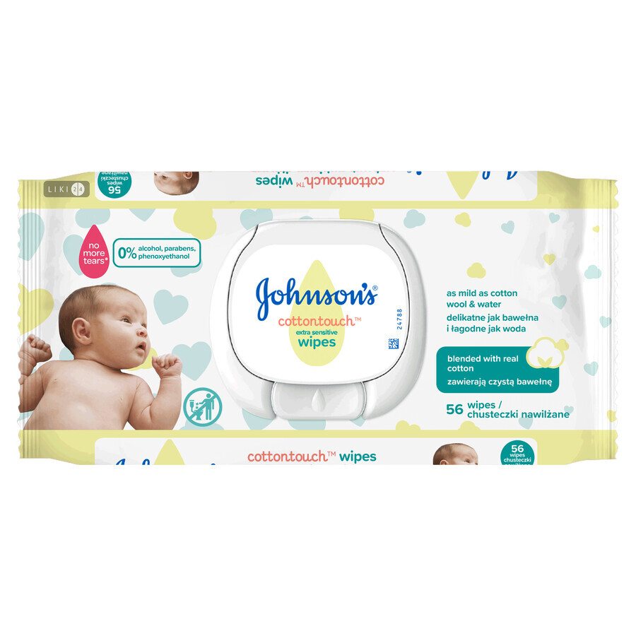 Влажные салфетки Johnson's Нежность хлопка детские 56 шт: цены и характеристики