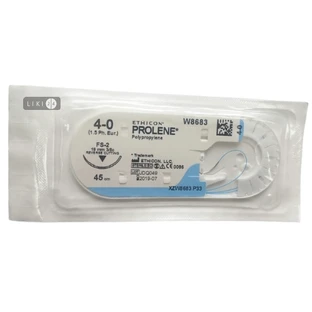 Prolene 4/0, син. 45 см, игла 16 мм BS-1 3/8