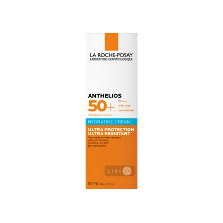 Крем сонцезахисний La Roche-Posay Anthelios Ultra для чутливої шкіри обличчя та шкіри навколо очей SPF50+, 50 мл: ціни та характеристики