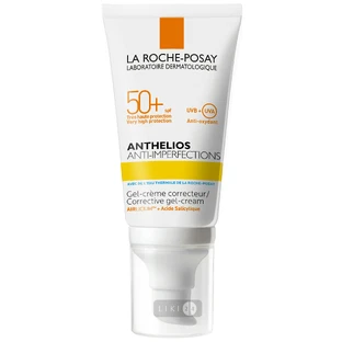 Солнцезащитный крем-гель корректирующий La Roche-Posay Anthelios Anti-Imperfections SPF 50+ для жирной, проблемной кожи, и склонной к акне 50 мл