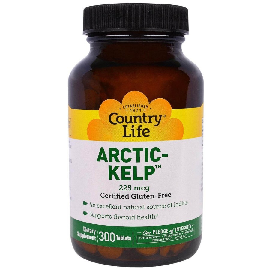 Ламинария Country Life Arctic Kelp 225 мкг таблетки, №300: цены и характеристики
