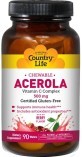 Ацерола витамин С комплекс 500 мг Country Life жевательные таблетки, №90