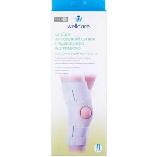 Бандаж на колінний суглоб з підвищеною підтримкою wellcare 52018, розмір M