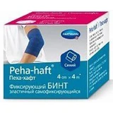 Бинт когезивний фіксуючий Peha-haft® Color blue синий, 4 см х 4 м