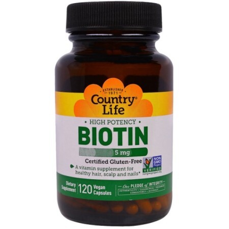 Біотин Country Life Country Life Biotin 5000 мкг, 120 капсул