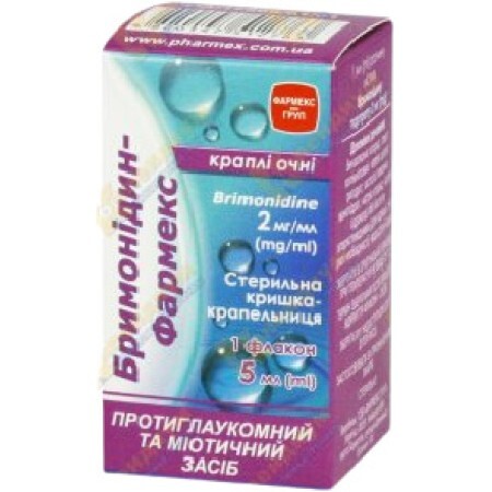 Бримонідин-Фармекс 2 мг/мл краплі очні, 5 мл