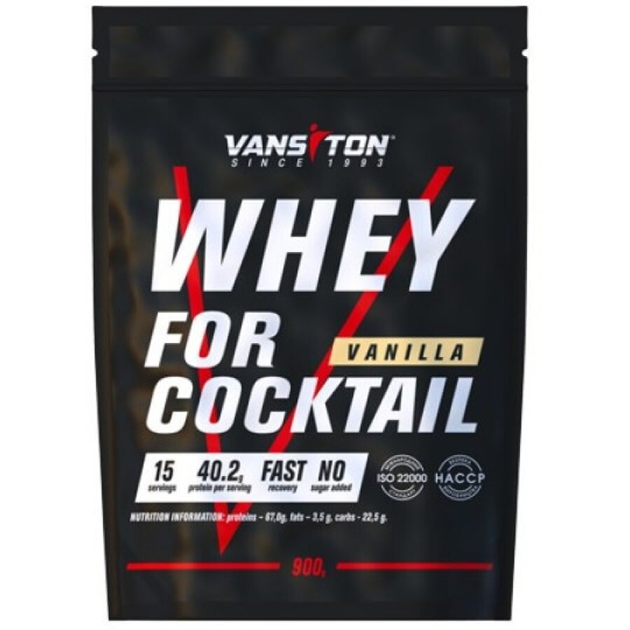Протеин Vansiton Для коктейлей Ваниль, 900 г: цены и характеристики