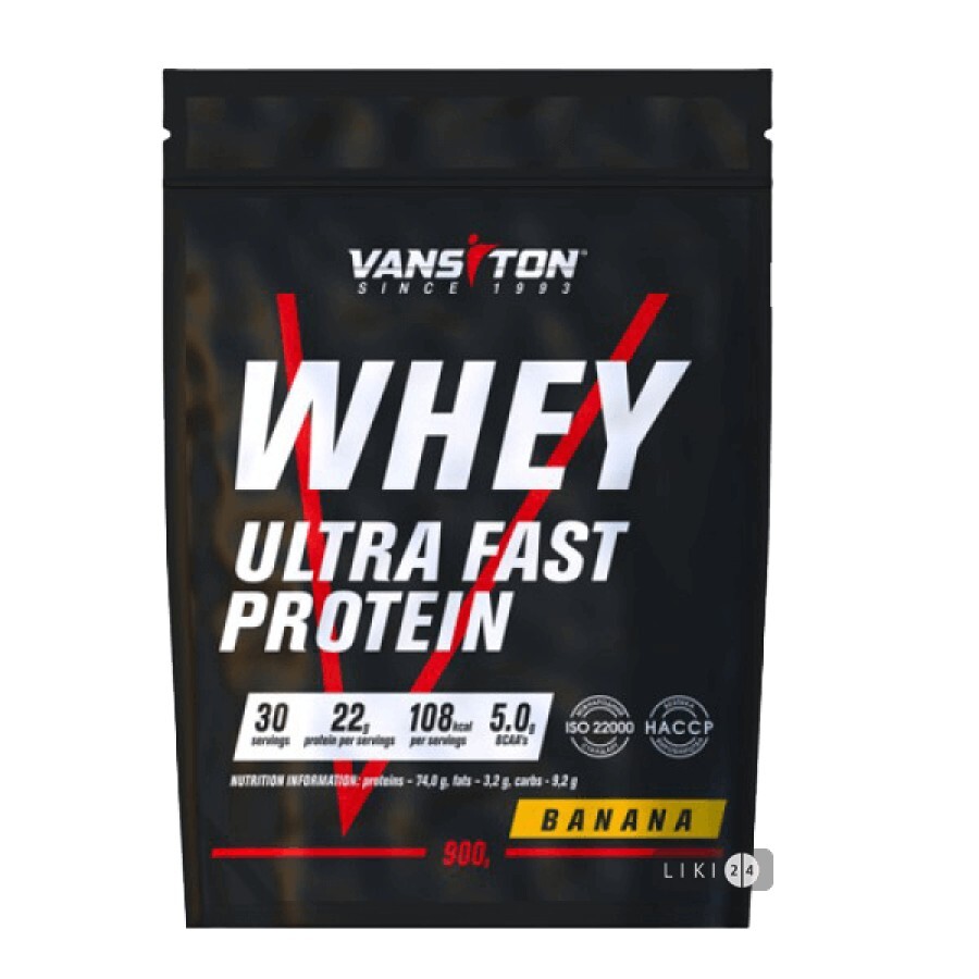 Протеин Vansiton Ultra-Pro Банан порошок 900 г: цены и характеристики