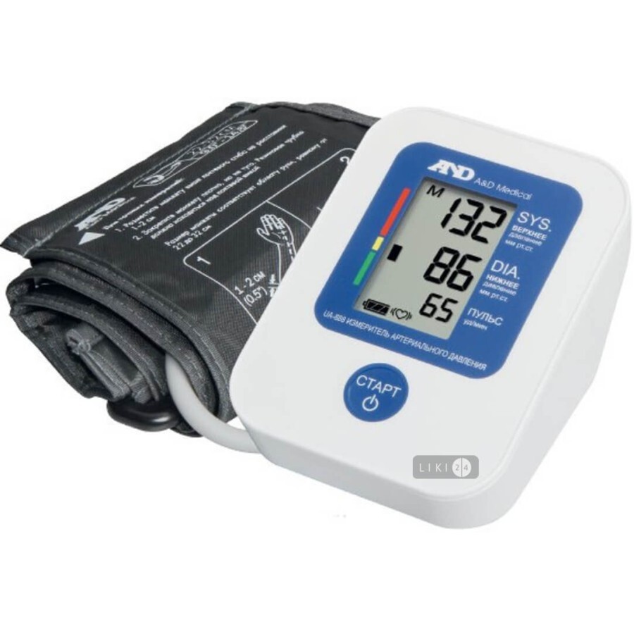 Измеритель артериального давления и частоты пульса AND цифровой UA-888E: цены и характеристики