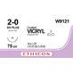 Vicryl W9121 фиолетовый 75 см M3 USP2/0 одна игла SH PLUS, тип колющая Taper Point, 26 мм, 1/2 круга