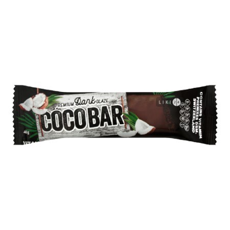 Батончик Coco Bar вітамінізований кокосовий з какао у шоколадній глазурі 40 г