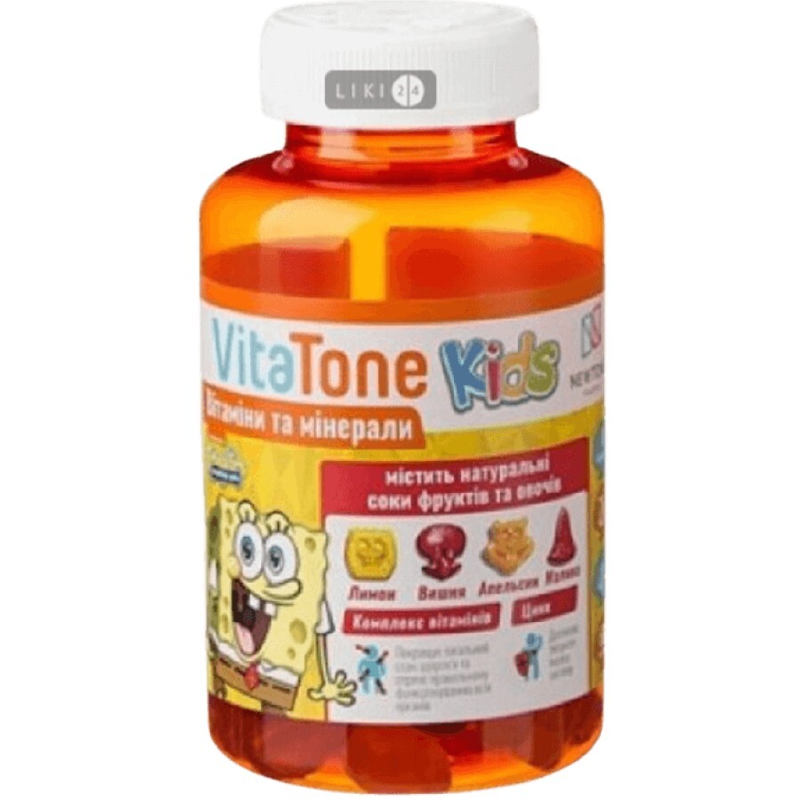 Пастилки желейні VitaTone Kids Мультивітаміни, №60: ціни та характеристики