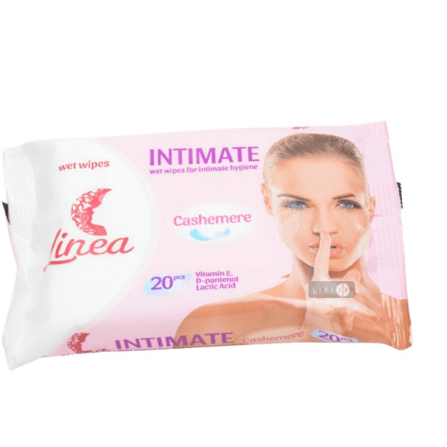 Вологі серветки для інтимної гігієни Linea Intimate з молочною кислотою і натуральним екстрактом ромашки 20 шт: ціни та характеристики