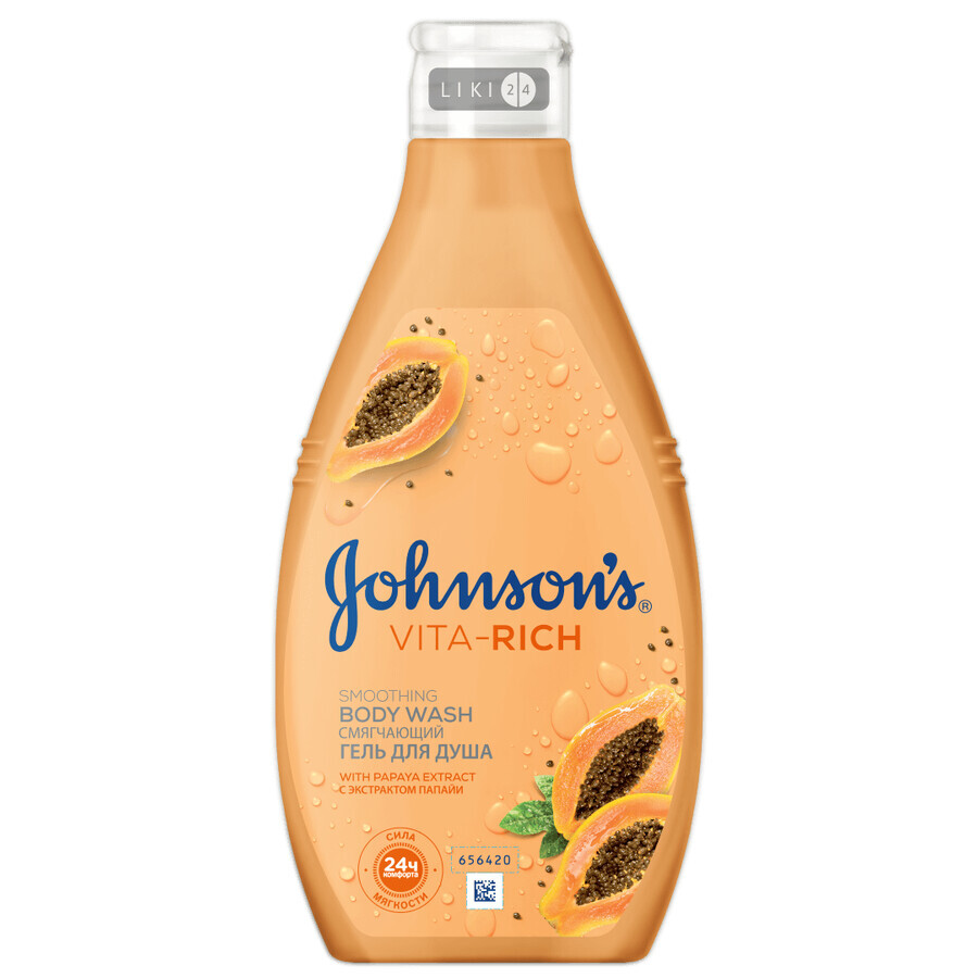 Гель для душа Johnson’s Body Care Vita Rich Смягчающий с экстрактом папайи 250 мл: цены и характеристики