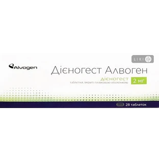 Диеногест алвоген табл. п/плен. оболочкой 2 мг блистер №28