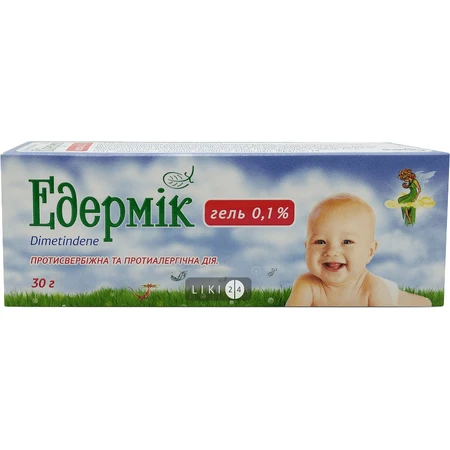 Едермік 0,1 % гель, 30 г: ціни та характеристики