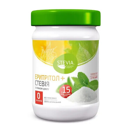 Сахарозаменитель Stevia Еритритол + Стевия порошок, 180 г