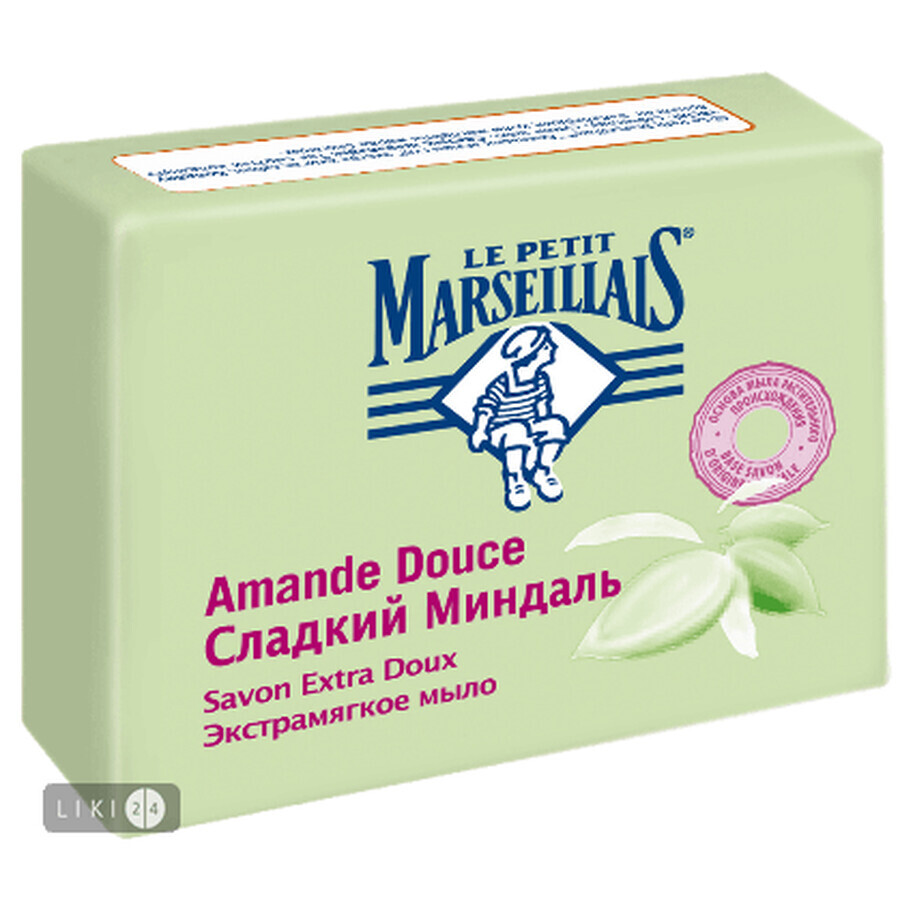 Тверде мило Le Petit Marseillais Екстра м'яке солодкий мигдаль, 90 г: ціни та характеристики