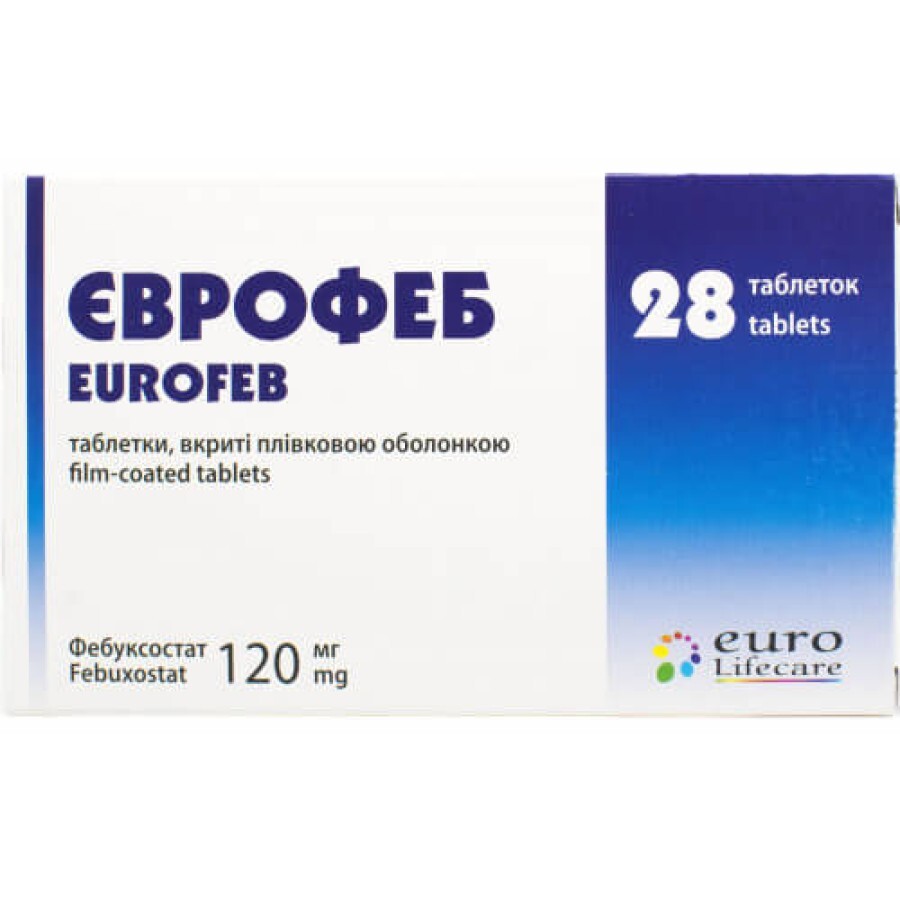 Еврофеб табл. п/плен. оболочкой 120 мг блистер №28: цены и характеристики