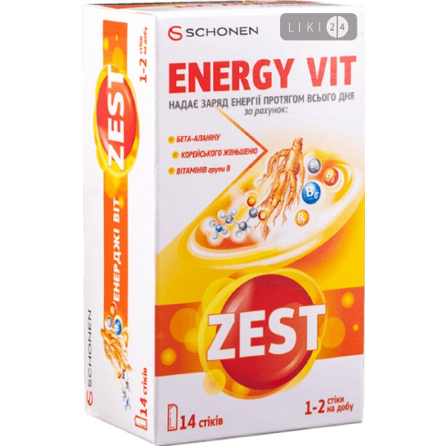 Витамины ZEST Energy Vit стик №14: цены и характеристики