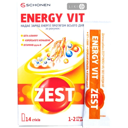 Витамины ZEST Energy Vit стик №14: цены и характеристики
