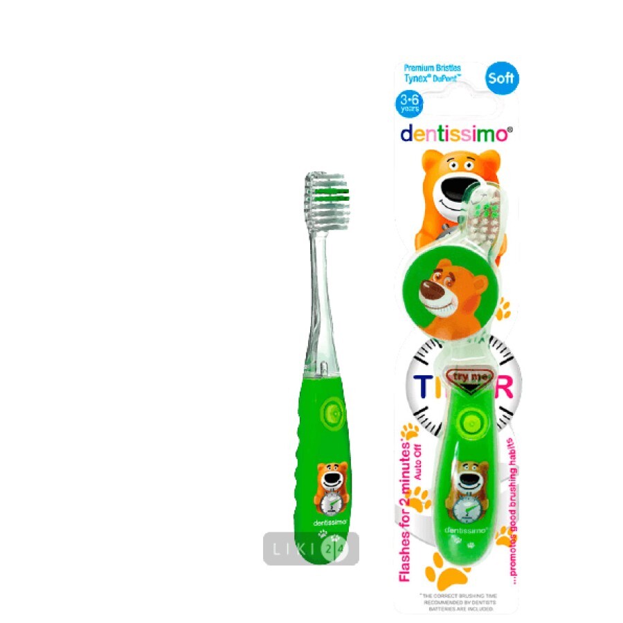 Зубная щетка Dentissimo Kids Timer мягкая щетина: цены и характеристики