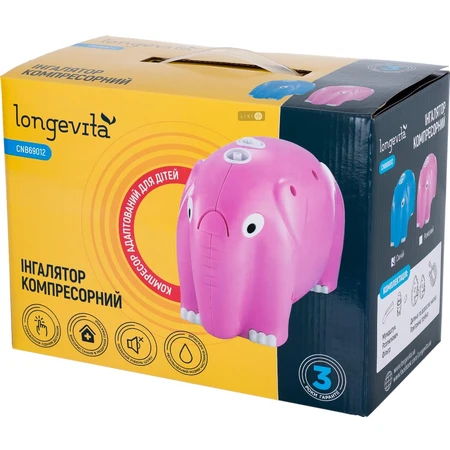 Ингалятор Longevita CNB69012 компрессорный, pink: цены и характеристики