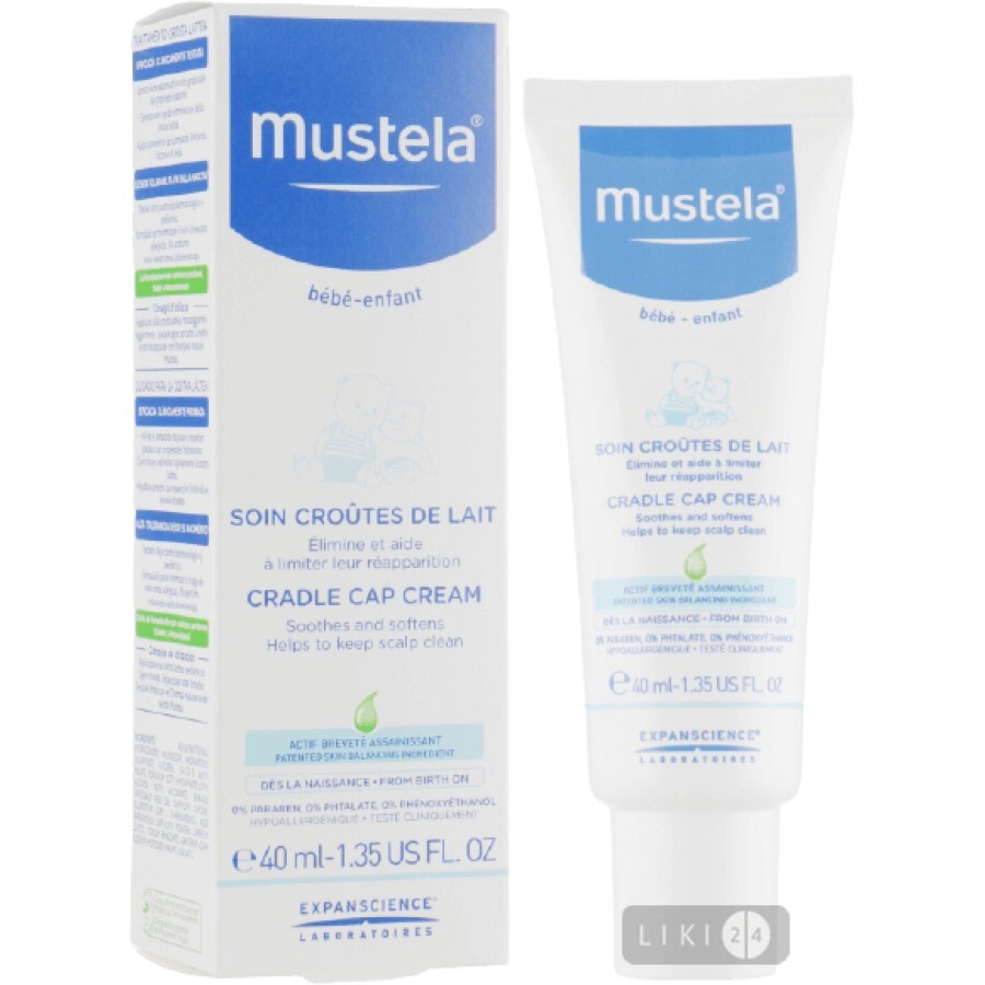 Дитячий крем Mustela Cradle Cap Cream від себорейних корочок, 40 мл: ціни та характеристики