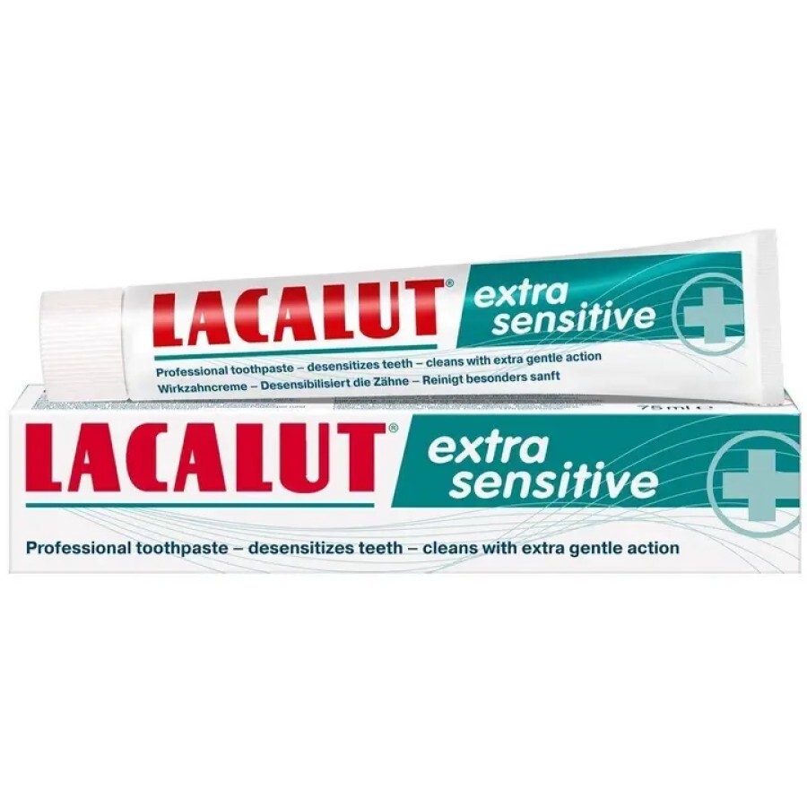Зубна паста Lacalut Extra Sensitive, 75 мл: ціни та характеристики